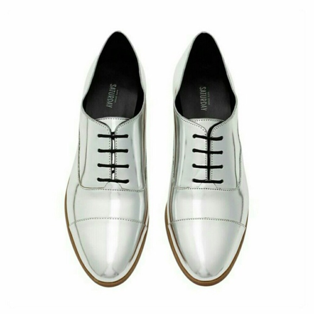 Kate Spade SATURDAY Leather Oxford in Silver 8